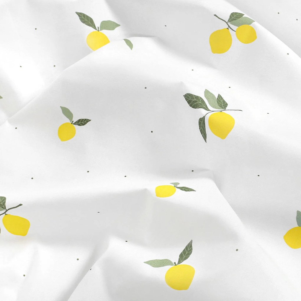 Goldea pamut gumis lepedő - citromok 140 x 200 cm