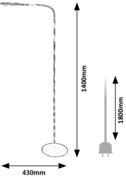 Rabalux 74009 - ADELMO LED állítható érintős állólámpa 10W 230V fekete