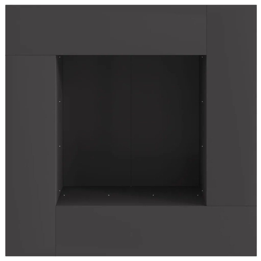 Négyzetes Tűzrakóhely Fekete 80x80x40 cm Acél
