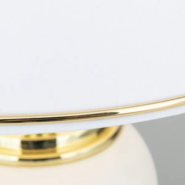 Orion LA 4-1229 - Asztali lámpa OVUM 1xE27/40W/230V 48 cm kerámia fehér/arany