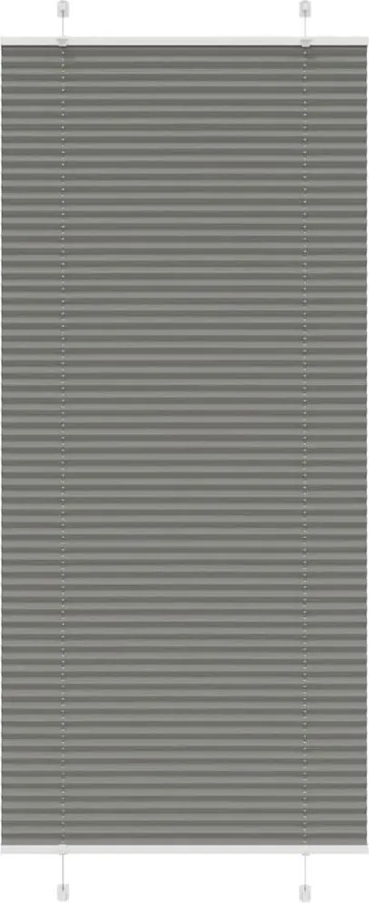 vidaXL pliszírozott redőny antracit 100x200 cm szövetszélesség 99,4 cm