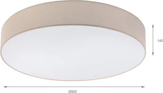 Brilagi - LED mennyezeti lámpa SIRIJA 6xE27/15W/230V, átmérő 80 cm, bézs