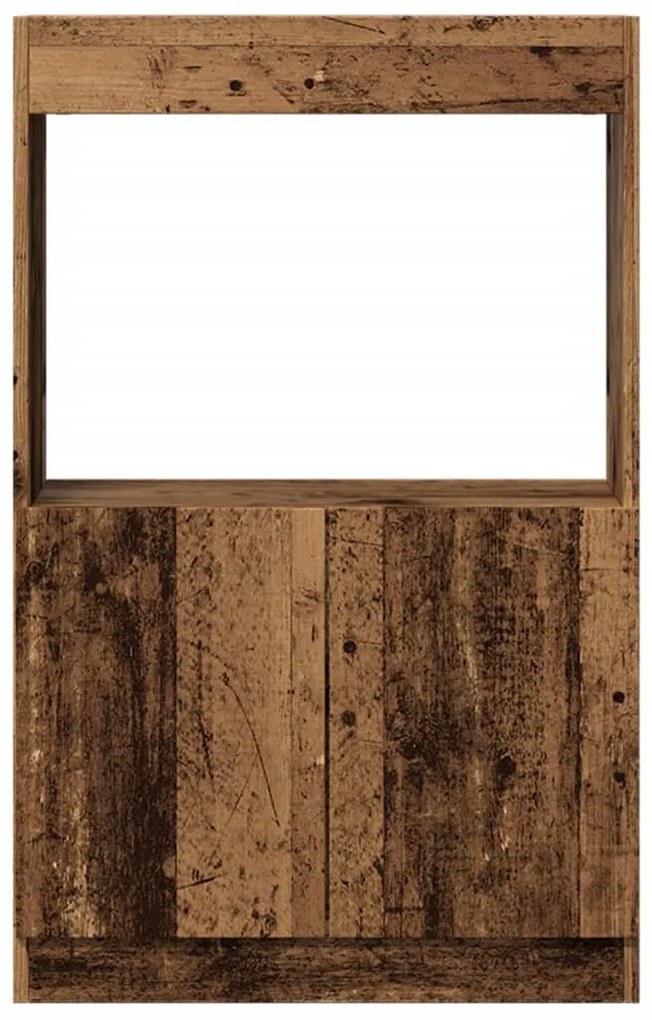 antik fa színű szerelt fa magasszekrény 63 x 33 x 100 cm