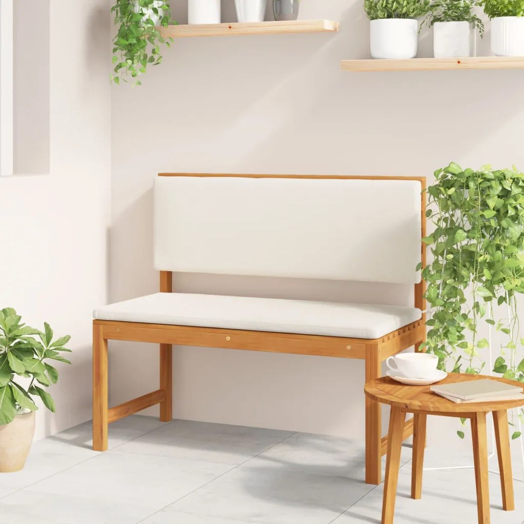 Kerti pad párnákkal 100x50x91 cm Tömör akácfából