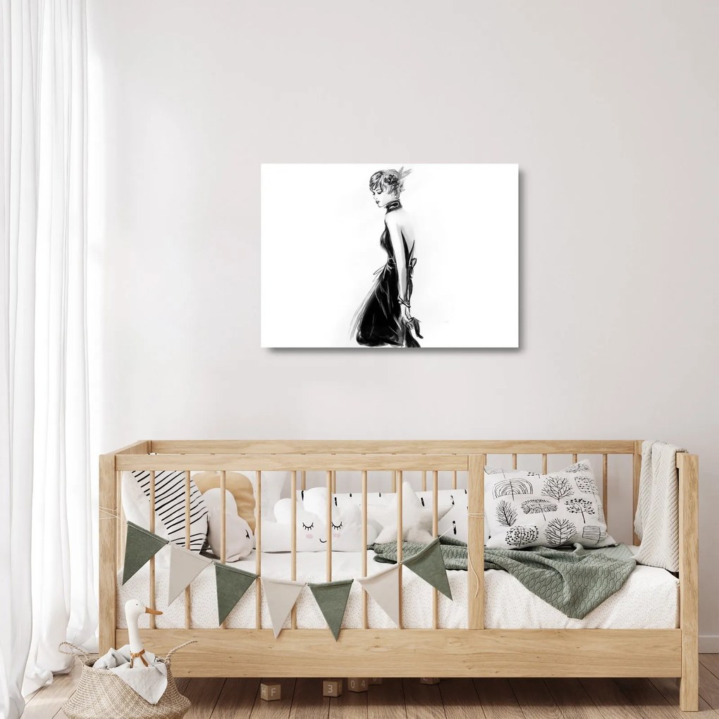 Kép - divat illusztrációk (üvegen) (70x50 cm)