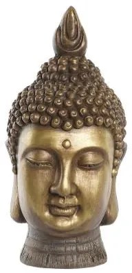 Arany kerámia Buddha fej szobor 22x20x42 cm