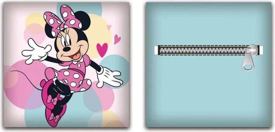 Disney Minnie Bubble párna, díszpárna levehető huzattal 35x35 cm Velúr