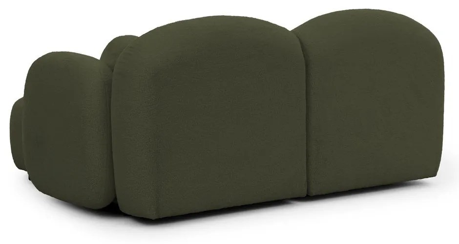 Zöld buklé sarokkanapé (jobb oldali-heverő résszel) Orbit – Ropez