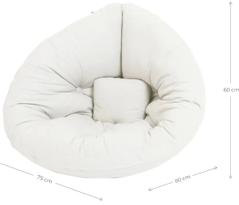 Mini Nido feketés szürke relaxációs gyerekfotel - Karup Design