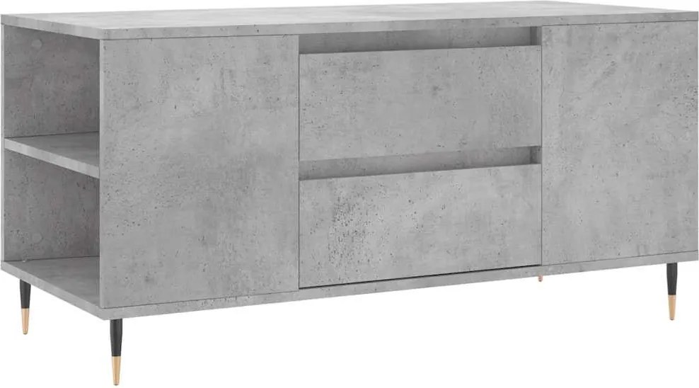 vidaXL betonszürke szerelt fa dohányzóasztal 102x44,5x50 cm