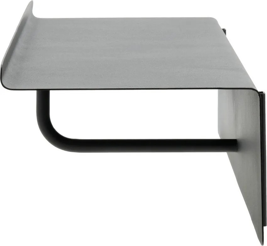 Fekete acél fali fogas polccal 21,5 cm A-Coat – Zone
