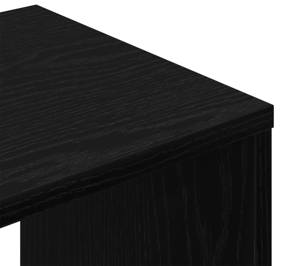 TV szekrénykék 2 db Fekete tölgy 100x30x30 cm Műanyag