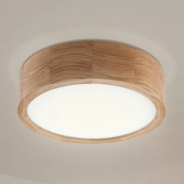 Mennyezeti lámpa OAK 1xE27/60W/230V, tölgy, átm. 27,5 cm