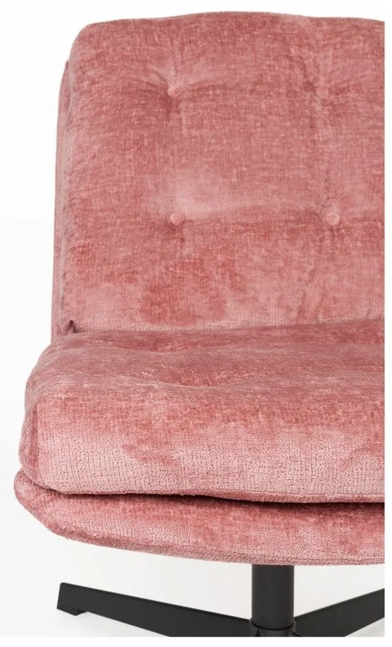 Rózsaszín forgó fotel Kai – White Label