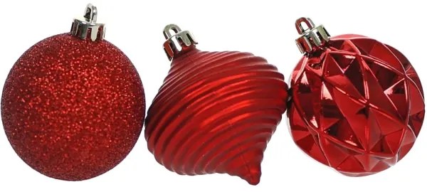Retlux - Karácsonyi díszkészlet 30 db piros