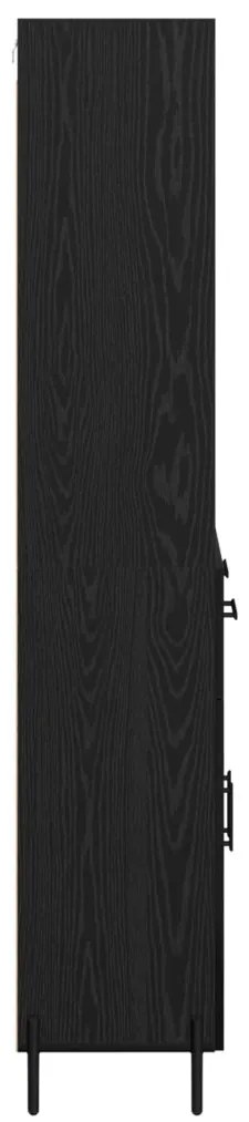 Magasfiú fiókkal Musta tammi 69,5 x 34 x 180 cm Faanyag