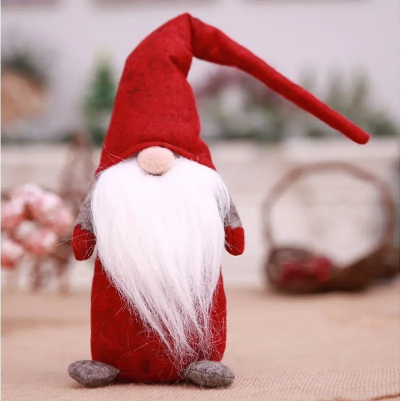 Karácsonyi manó HAPPY GNOME 44 cm, piros
