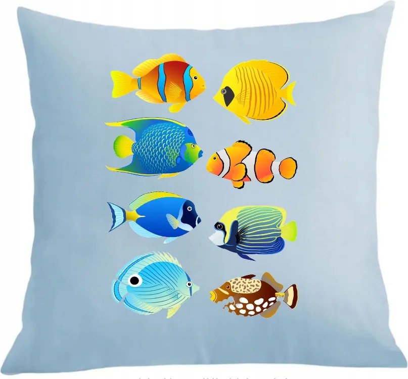 Párna párnahuzat Halak Akvárium nyomtatás