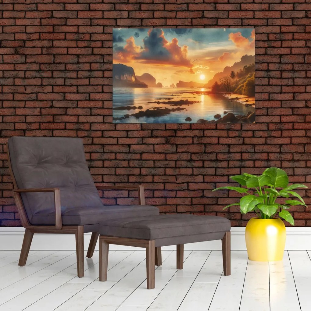 Kép - Kilátás a partról (90x60 cm)