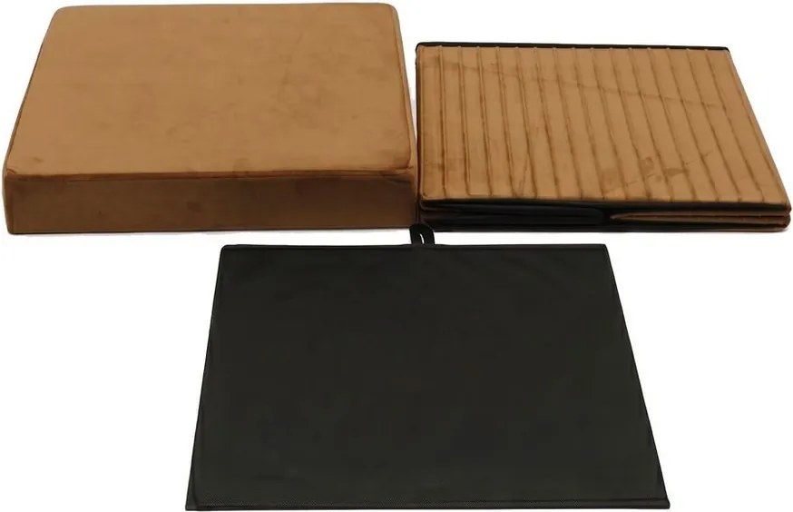 MALAGA összehajtható tárolós puff 38 cm ,barna