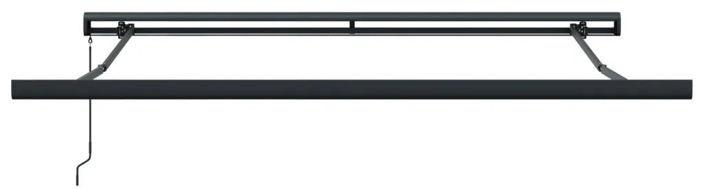 Kézi Behúzható Napellenző Piros és Fehér Csík 300x250 cm