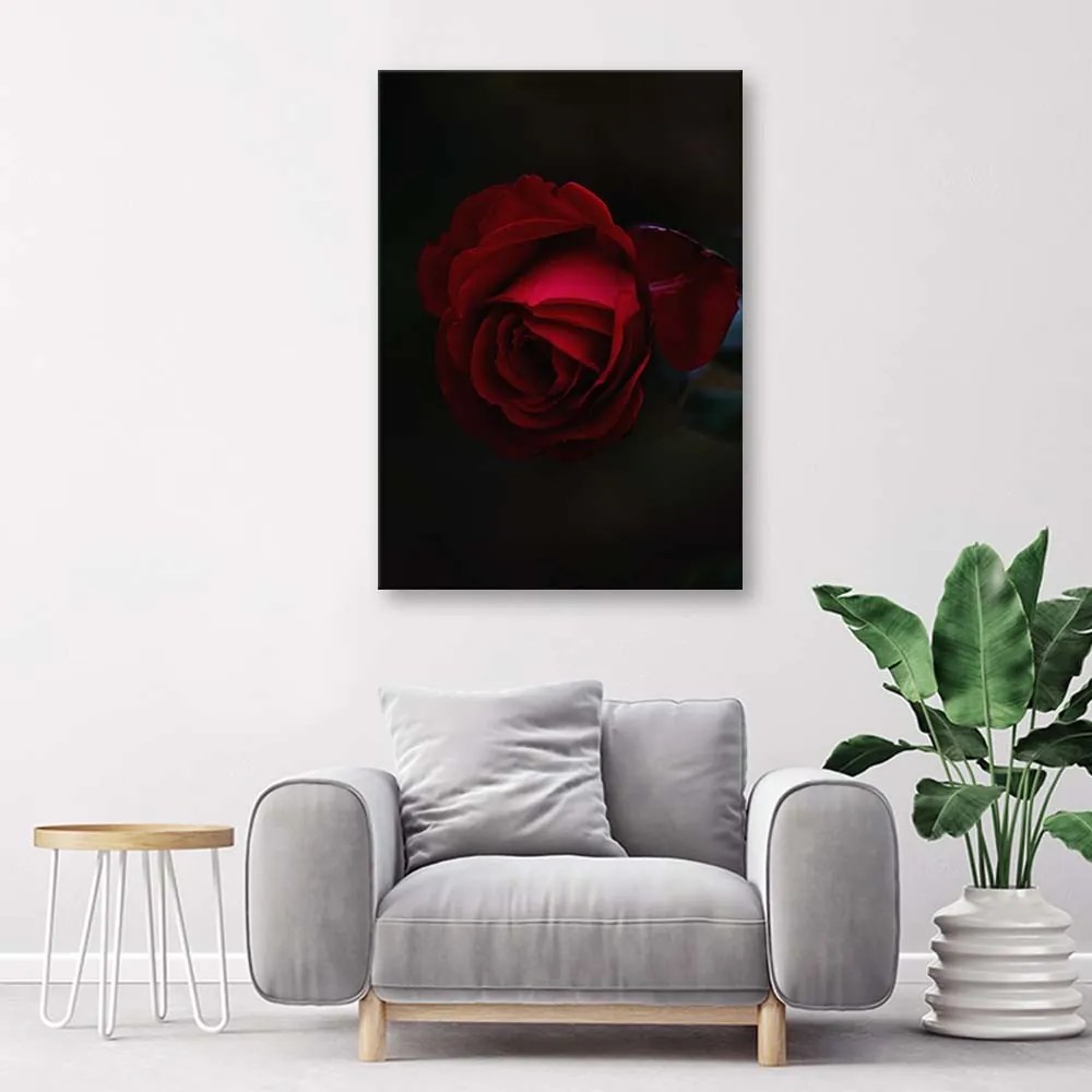 Gario Vászonkép Rózsa fekete háttérrel Méret: 60 x 90 cm