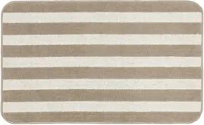 Livarno home Fürdőszobaszőnyeg 60 x 100 cm (fehér/bézs/csíkos)