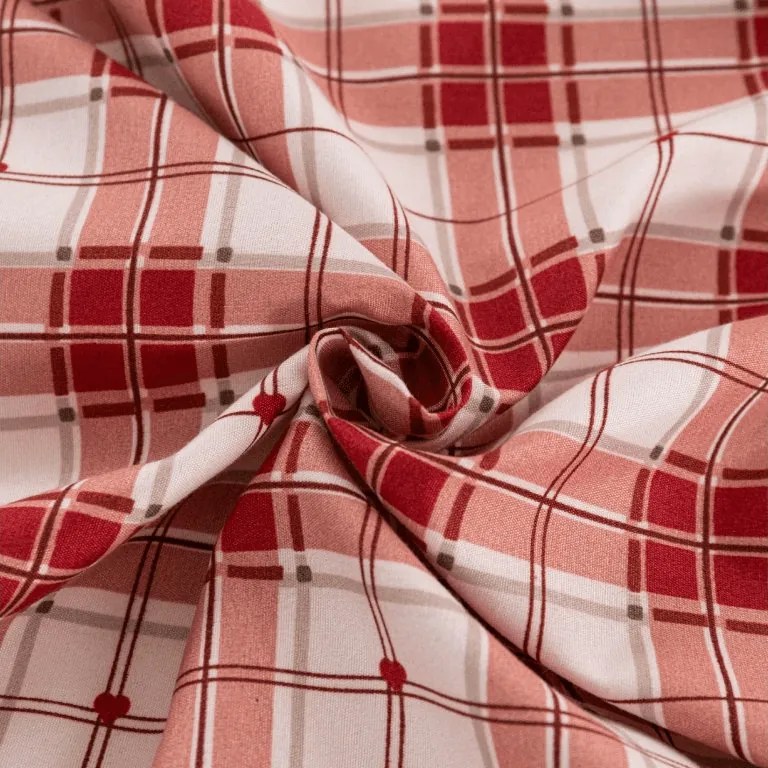 Mikroszálas lepedő TARTAN HEART színes 180x200 cm