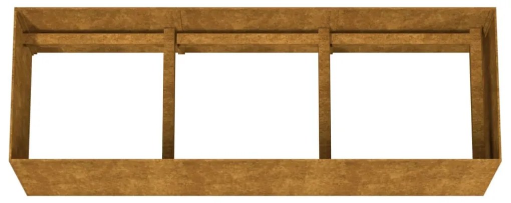Corten acél kerti magaságyás 120 x 40 x 40 cm