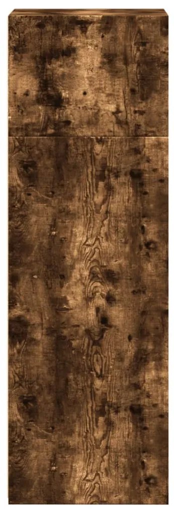 füstös tölgy színű szerelt fa magasszekrény 40 x 41 x 124 cm