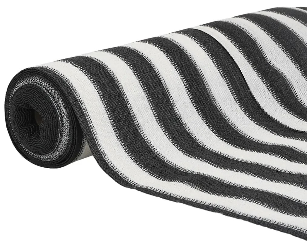 Antracitszürke és fehér HDPE belátásgátló háló 1 x 10 m 75 g/m²