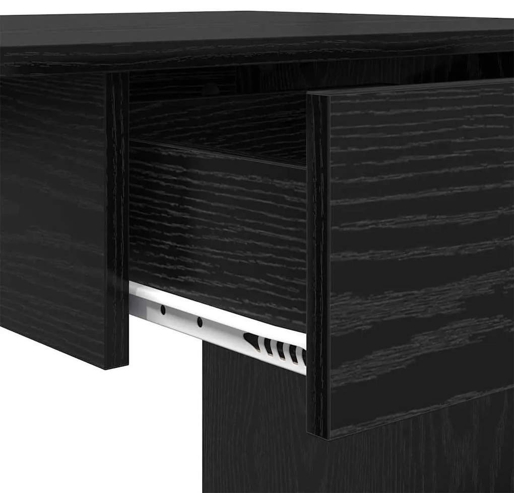 Asztal fiókkal Musta tammi 100 x 50 x 76 cm Faanyag