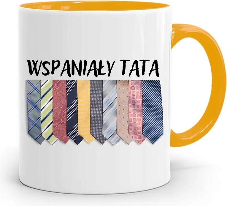 Sárga Apák Napi Bögre Apáknak Csodálatos Apa fényképes nyomtatással