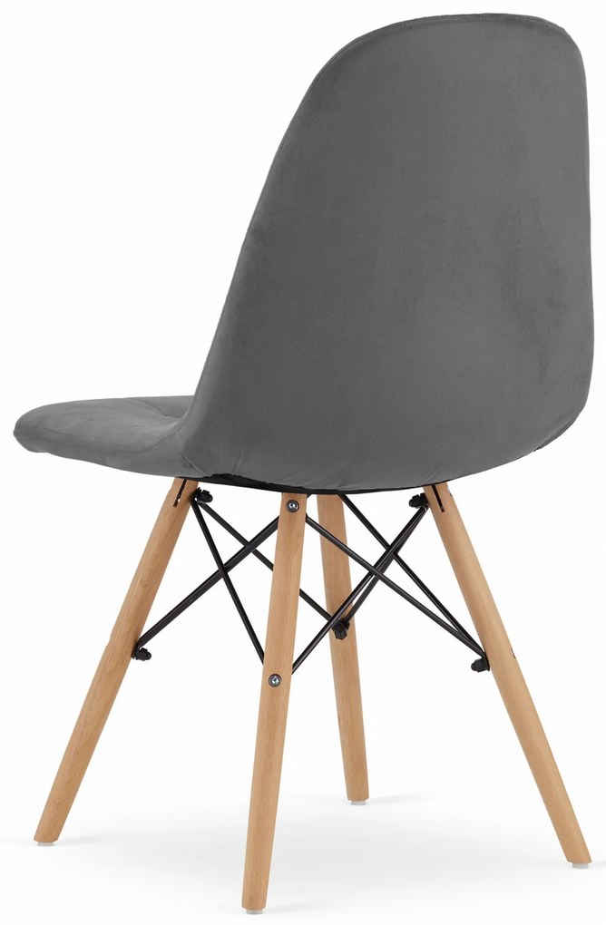 AKCIÓ Szürke bársony étkezőszék DUMO II. minőség