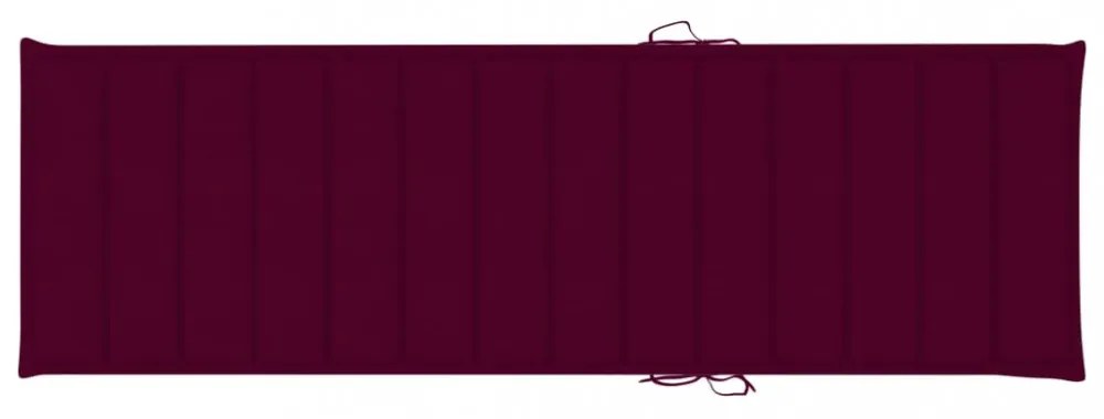 bordó oxford szövet napozóágy párna 200 x 60 x 3 cm
