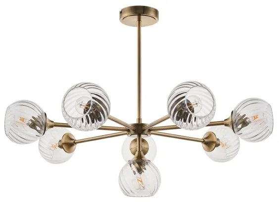 Endon 103172 - Csillár ALLEGRA 8xE14/7W/230V réz/átlátszó