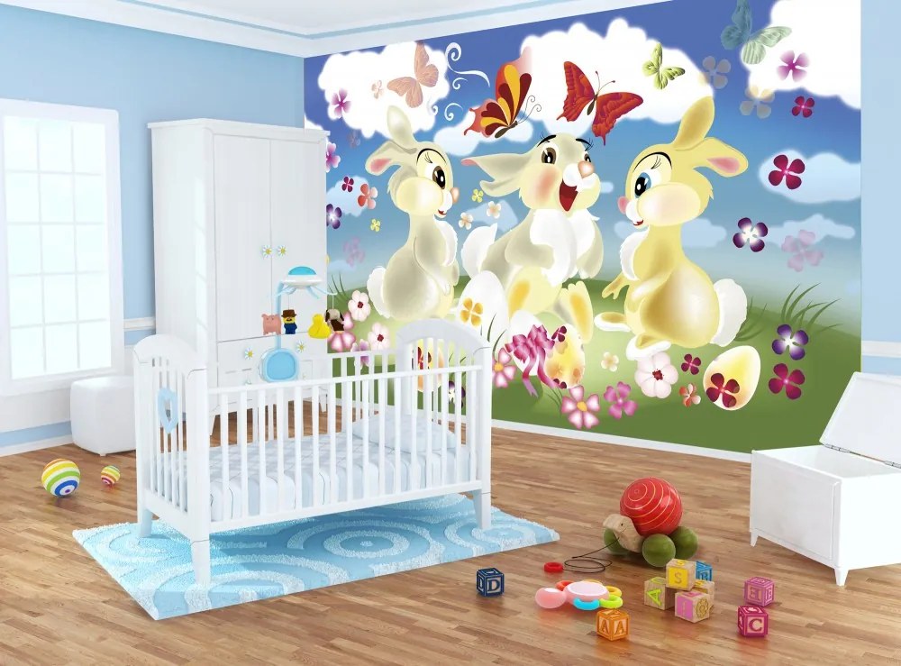 Nyulak poszter, fotótapéta, Vlies (208 x 146 cm)