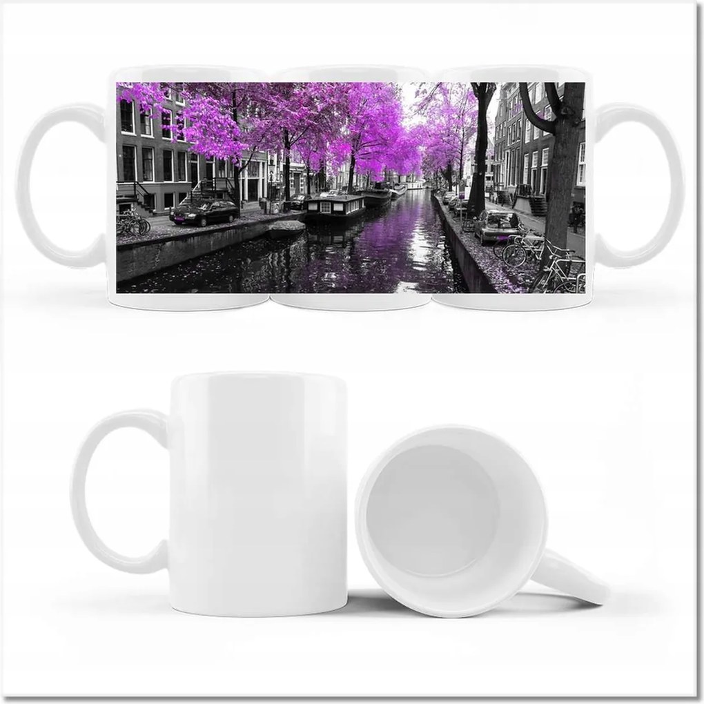 Fényképes bögre Holland tájkép Folyó Amszterdamban