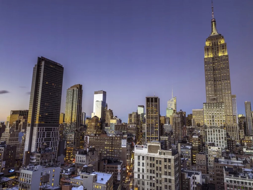 40x30 cm-es New York-i manhattani poszter Empire State Building 3-mal, Assaf