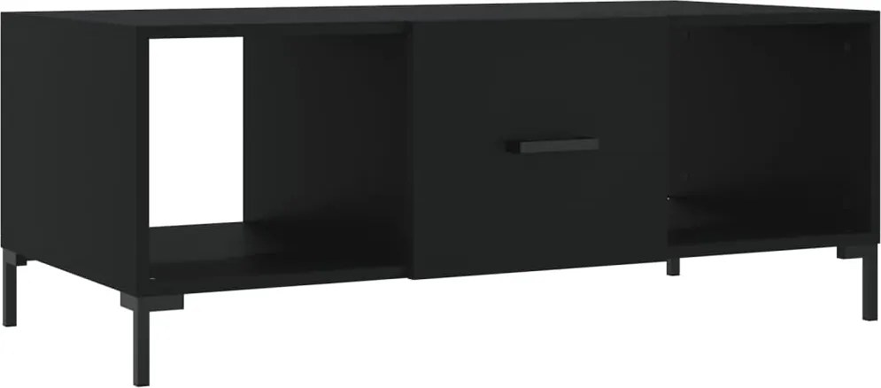 vidaXL fekete szerelt fa dohányzóasztal 102 x 50 x 40 cm