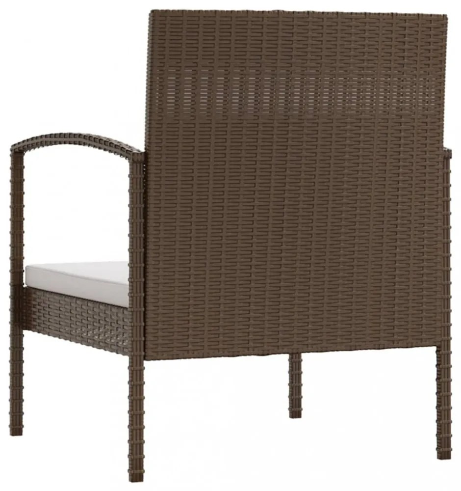 vidaXL 16 részes barna polyrattan kerti ülőgarnitúra párnákkal
