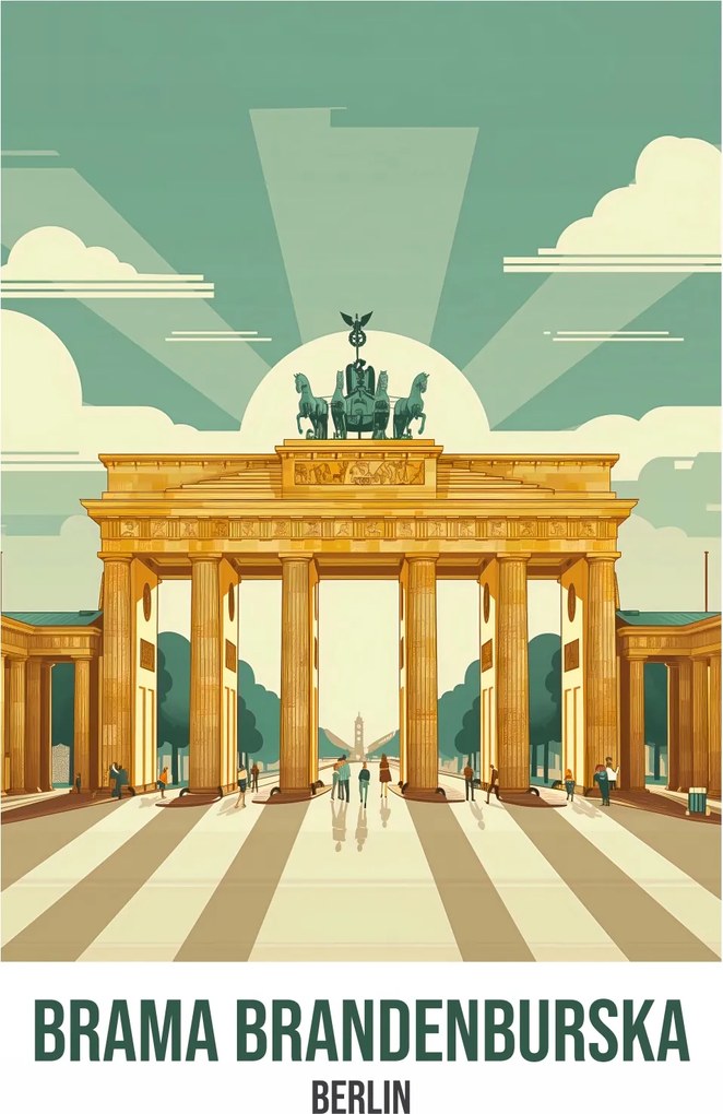 Poszter 75x100cm Brandenburgi kapu