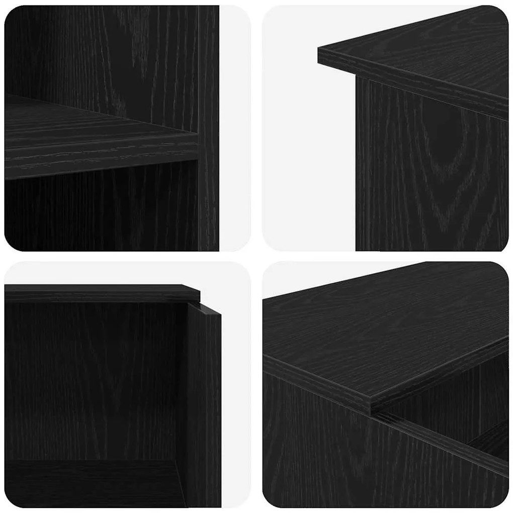 recepciós pult fekete tölgyszínű 100x50x103,5 cm szerelt fa
