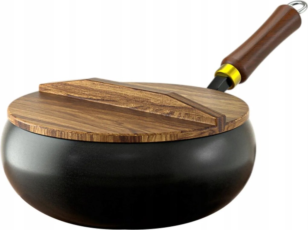 Hőálló öntöttvas edény Fagyasztási lehetőséggel Wok serpenyő 24 cm