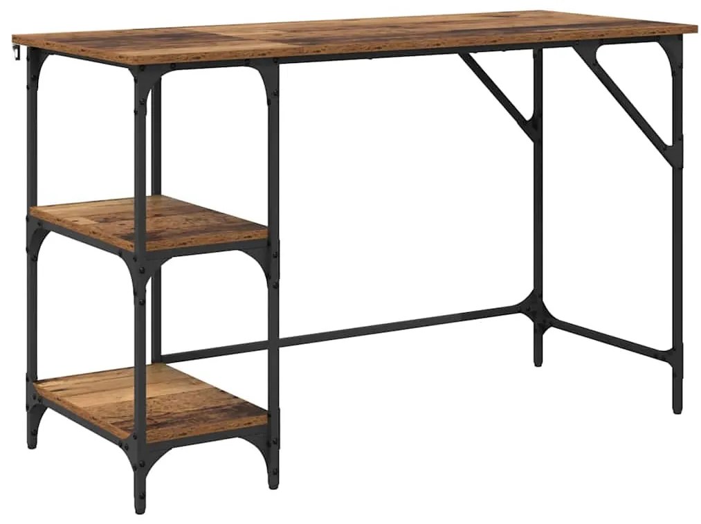 vidaXL Asztal Öreg fa 120 x 50 x 75 cm Faanyag