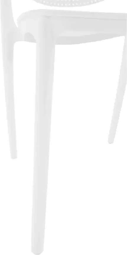 Rakásolható szék, fehér, FEDRA NEW