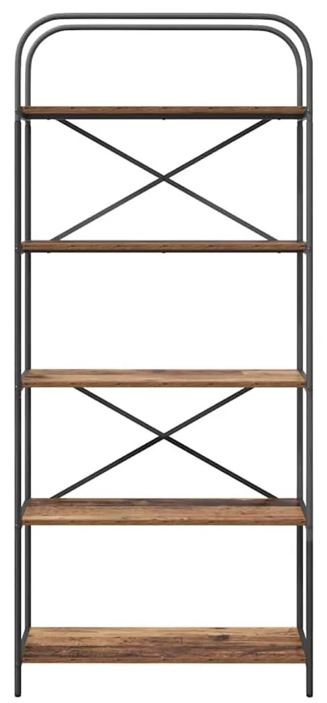 Könyvespolc Régi fa 80 x 30 x 183 cm Faanyag