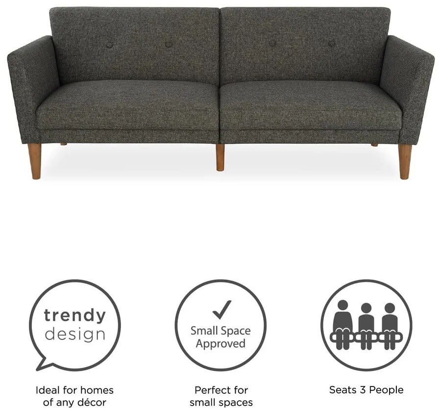 Szürke kinyitható kanapé 205 cm Regal - Novogratz