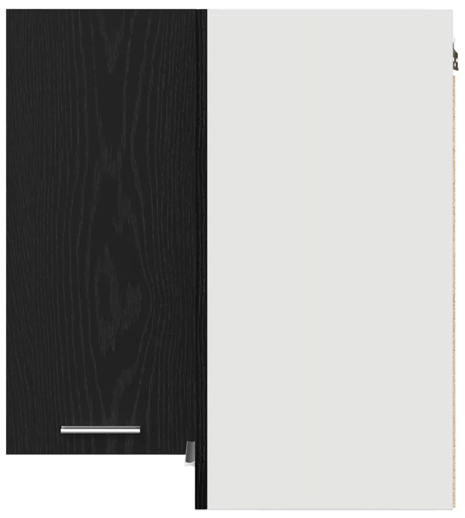 vidaXL Függőleges Sarokszekrény - Fekete Tölgy - 57 x 57 x 60 cm - Mérnöki fából készült