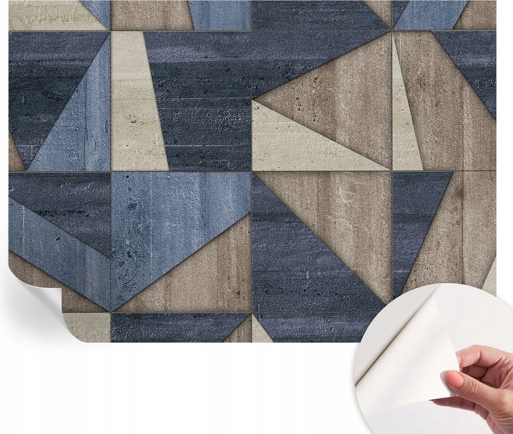 Öntapadós tapéta Divatos 3D fali ragasztó Geometrikus minták 208x146